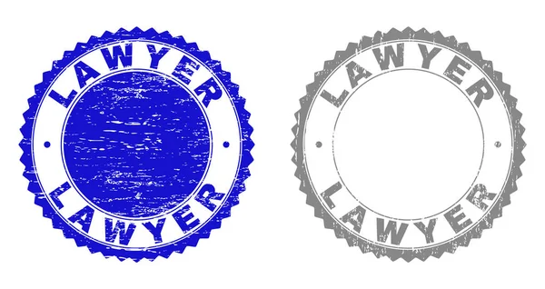 Grunge LAWYER Scratched Stamp Seals — Stock Vector