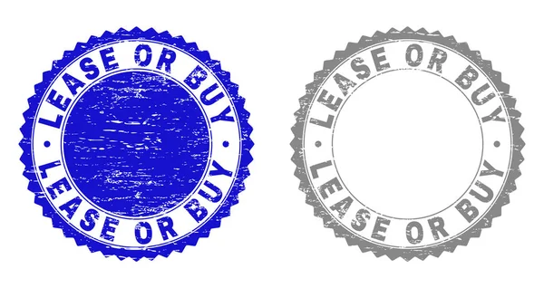 Grunge LEASE OR BUY Textured Stamp Seals — Stock Vector
