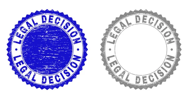 Grunge LEGAL DECISION Scratched Stamp Seals — Stock Vector