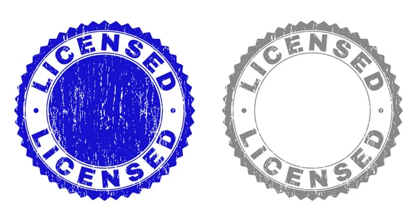 Grunge LICENSED Textured Stamps — Stock Vector