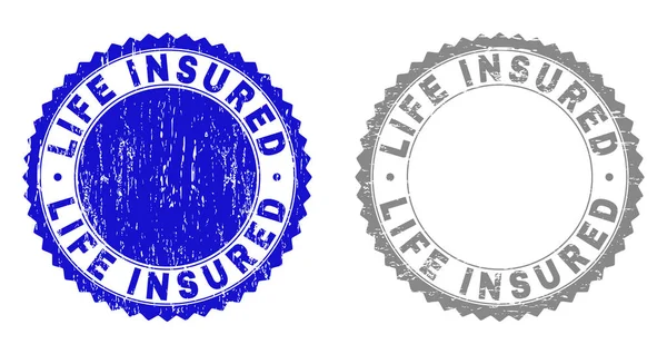 Segurado de vida grunge riscado marcas d'água —  Vetores de Stock