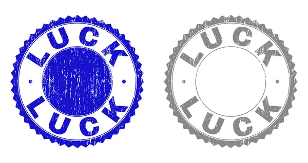 Белом Фоне Выделены Почтовые Печати Гранжа Luck Розетка Имеет Граненую — стоковый вектор