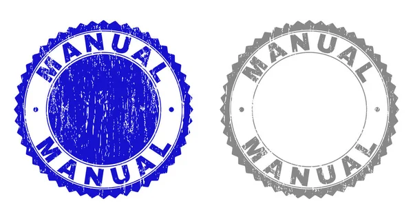 ГРАНЖ МАНУАЛЬНЫЕ Царапнутые печати — стоковый вектор