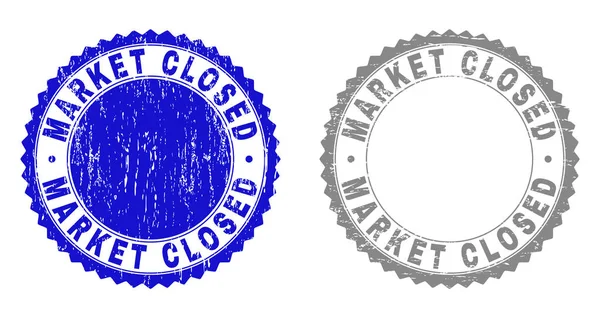 Grunge Market geschlossen texturierte Briefmarken — Stockvektor