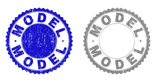 Grunge MODÈLE Sceaux de timbre texturés — Image vectorielle