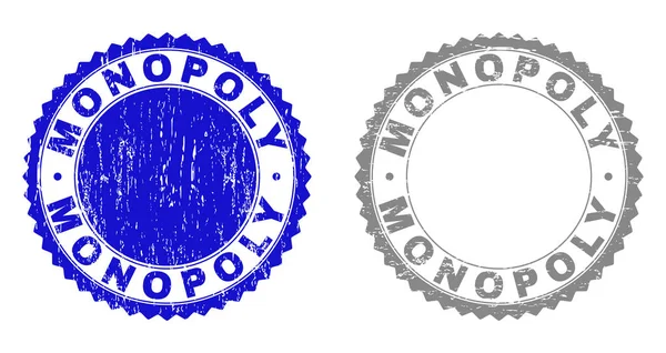 Texturierte Briefmarken im Grunge-Monopol — Stockvektor