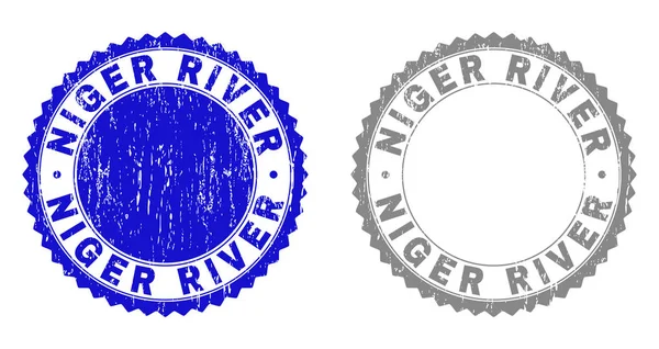 Grunge Nigger River zerkratzt Wasserzeichen — Stockvektor