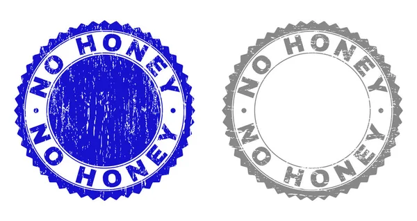 Грандж NO HONEY Текстуровані водяні знаки — стоковий вектор