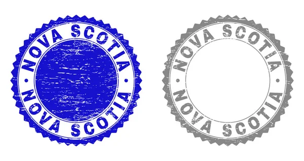 Grunge NOVA SCOTIA Francobolli graffiati — Vettoriale Stock