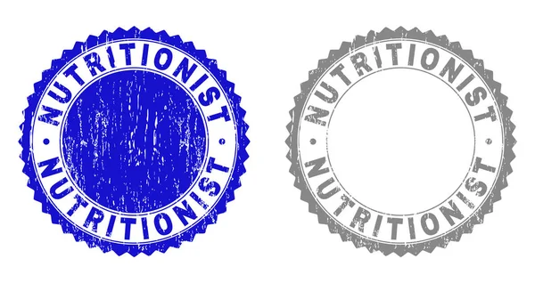 Гранж NUTRITIONIST Текстуровані штампи — стоковий вектор