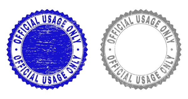 UTILIZACIÓN OFICIAL GRunge SOLO Sellos texturizados — Archivo Imágenes Vectoriales