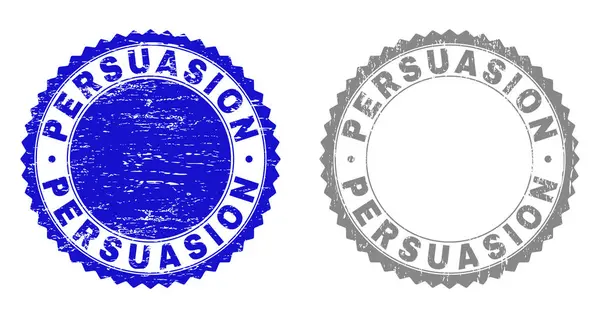 Grunge PERSUASION Sceaux de timbre rayés — Image vectorielle
