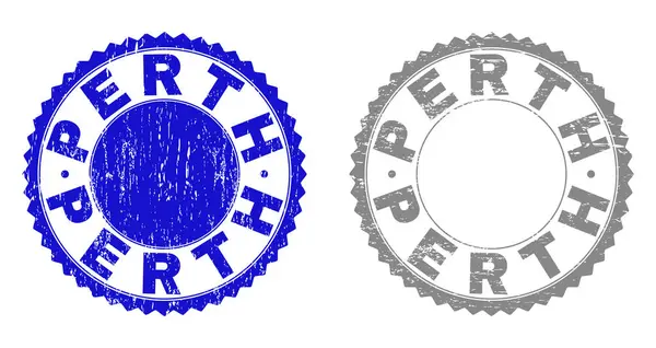 Grunge perth texturierte Briefmarken — Stockvektor