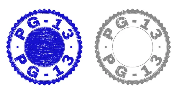 Grunge PG-13 Selos texturizados — Vetor de Stock
