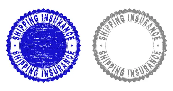 Ασφάλιση μεταφορών grunge υφής γραμματόσημα — Διανυσματικό Αρχείο
