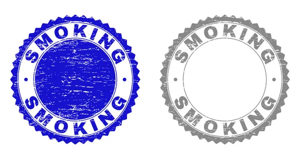 Grunge FUMAGE Sceaux de timbre rayés — Image vectorielle