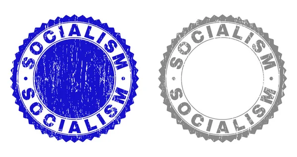 Socjalizm streszczenie teksturowanej znaczki — Wektor stockowy