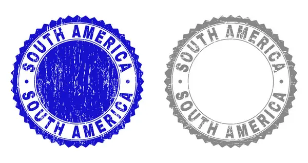 Grunge AMÉRICA DO SUL Textured Watermarks — Vetor de Stock