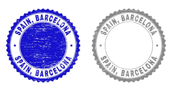 Grunge Ισπανία, Βαρκελώνη γδαρμένο υδατογραφήματα — Διανυσματικό Αρχείο