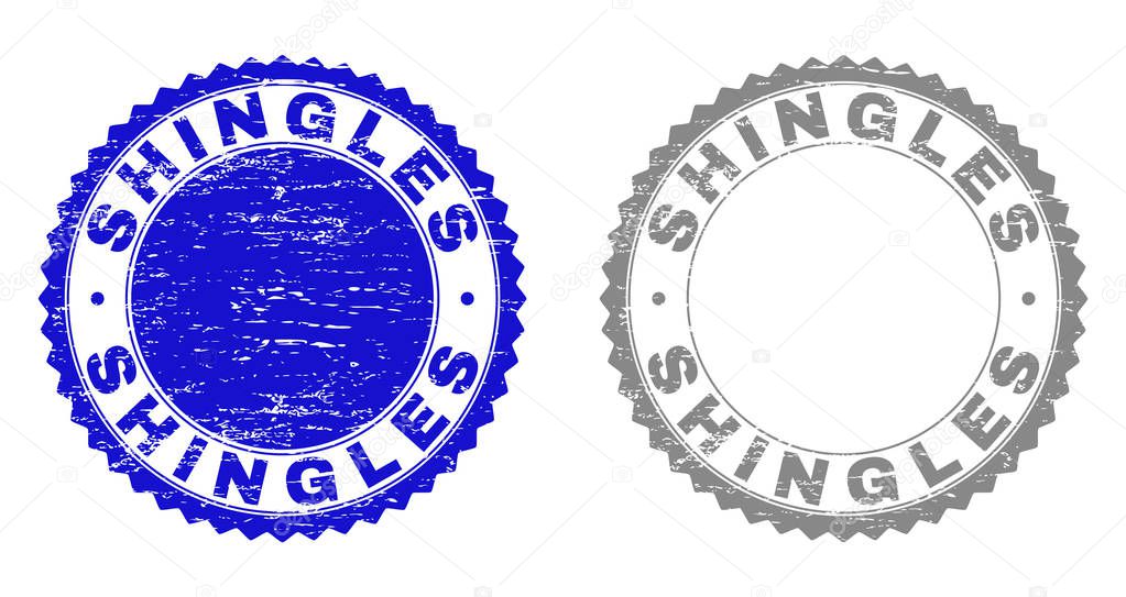 Grunge SHINGLES Scratched Stamp Seals