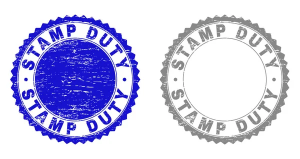 Sellos de sello texturizados Grunge STAMP DUTY — Vector de stock