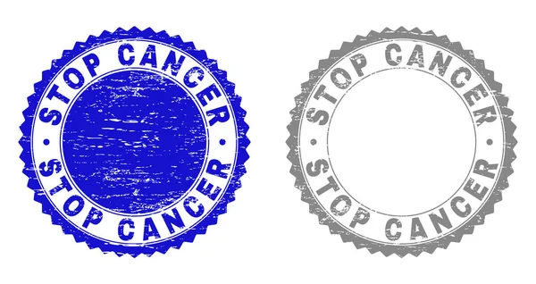 Sigilli Timbri Grunge Stop Cancer Isolati Fondo Bianco Sigilli Rosetta — Vettoriale Stock