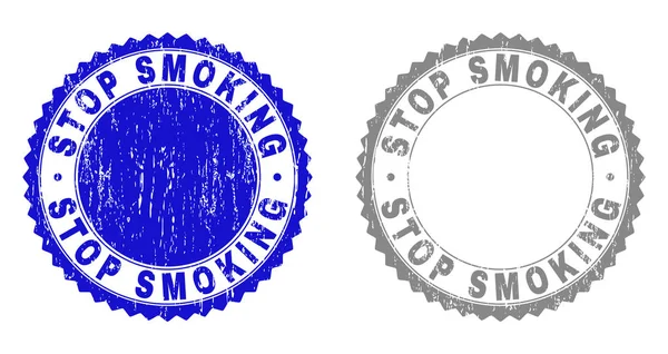 Grunge STOP SMOKING Selos texturizados — Vetor de Stock