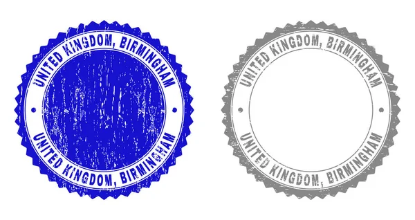 Grunge ROYAUME-UNI, BIRMINGHAM Filigranes rayés — Image vectorielle
