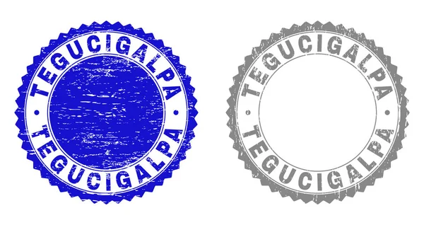 Grunge TEGUCIGALPA Francobolli graffiati — Vettoriale Stock