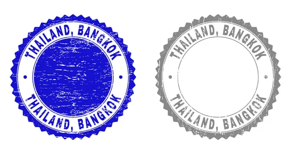 Grunge THAILAND, BANGKOK Textured Watermarks — Stock Vector