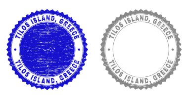 Grunge Tilos Island, Yunanistan filigranlar dokulu