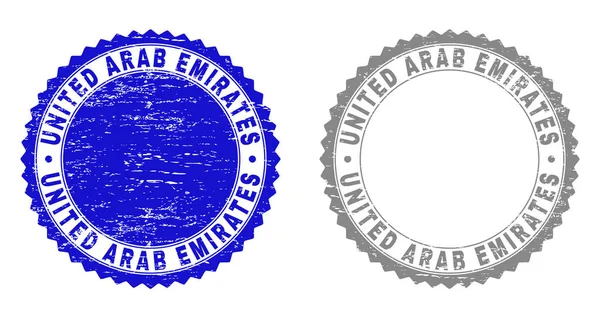 Grunge ÉMIRATS ARABES UNIS Sceaux de timbre rayés — Image vectorielle