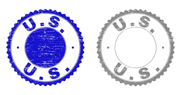 Grunge Timbres texturés américains — Image vectorielle