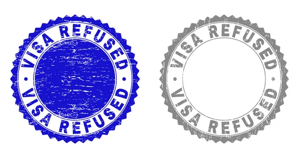 Grunge VISA REFUS Sceaux de timbre rayés — Image vectorielle
