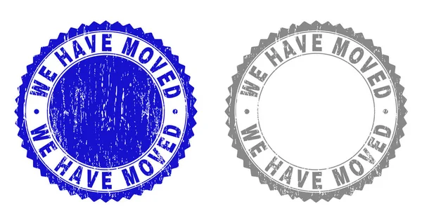 Grunge temos selos de selos texturizados movidos — Vetor de Stock