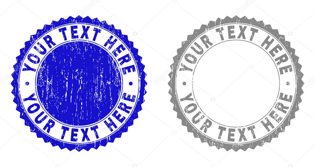Grunge YOUR TEXT HERE Textured Stamp Seals