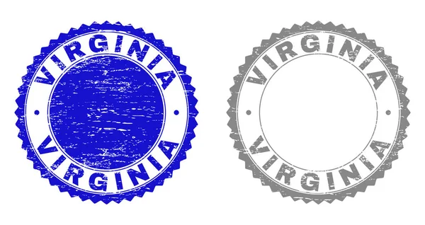 Grunge VIRGINIA Textured Stamps — Stock Vector