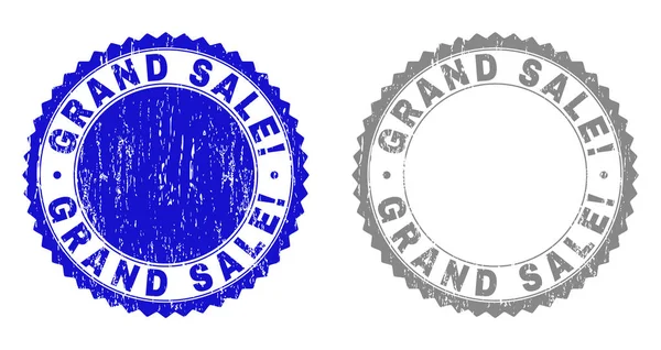 Grunge GRAND VENDA Exclamação Selos texturizados — Vetor de Stock
