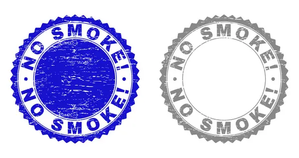Grunge NO SMOKE Exclamação Selos de selo texturizados — Vetor de Stock