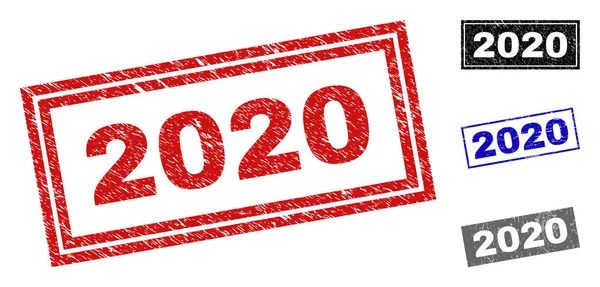 Grunge 2020 Filigrane Rettangolo strutturato — Vettoriale Stock