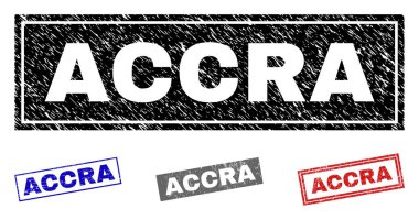 Grunge Accra dikdörtgen damga mühürler çizik