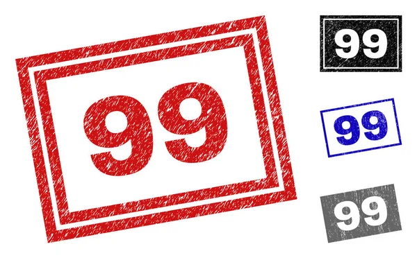 格朗格99质感长方形邮票 — 图库矢量图片