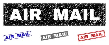 Grunge hava posta dikdörtgen pullar çizik