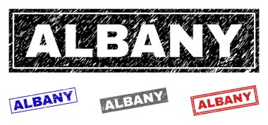 Grunge Albany dikdörtgen filigranlar çizik