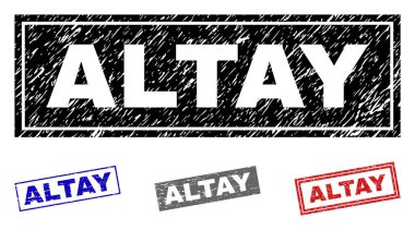 Grunge Altay dikdörtgen pullar dokulu