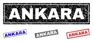 Grunge Ankara dikdörtgen pullar dokulu