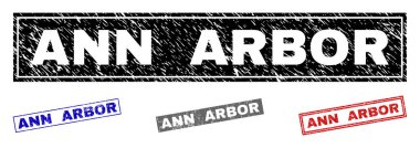 Grunge Ann Arbor dikdörtgen filigranlar çizik