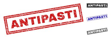 Grunge Antipasti dikdörtgen pullar çizik