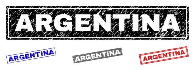 Grunge Arjantin dikdörtgen filigranlar çizik