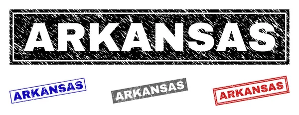 Grunge Arkansas dikdörtgen damga mühürler çizik